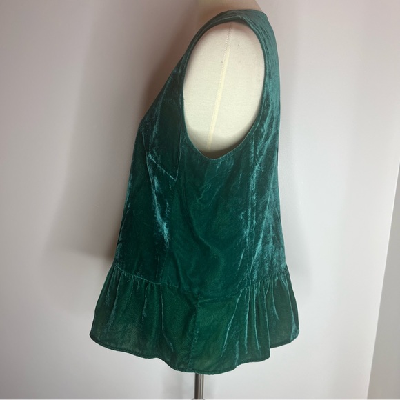 J. Crew velvet tank top green size 12 - Picture 4 of 9